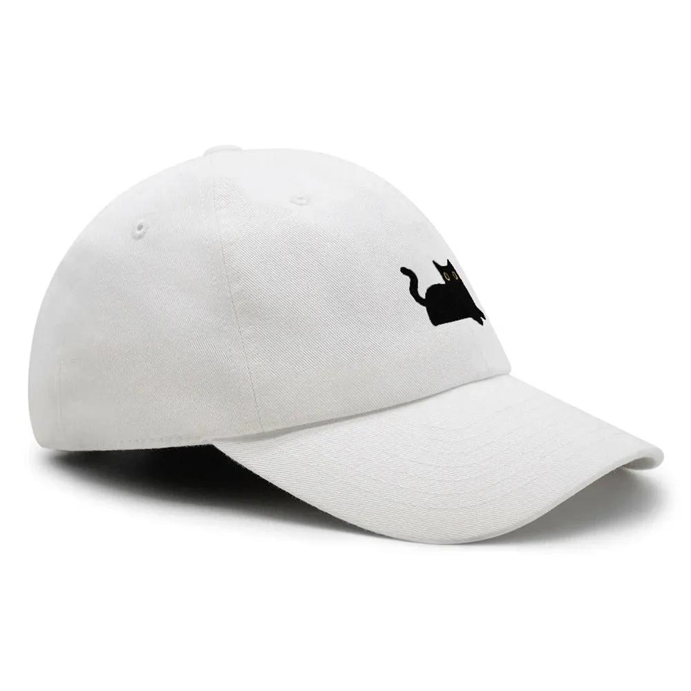 Embroidered Black Cat Baseball Cap