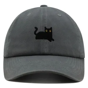 Embroidered Black Cat Baseball Cap