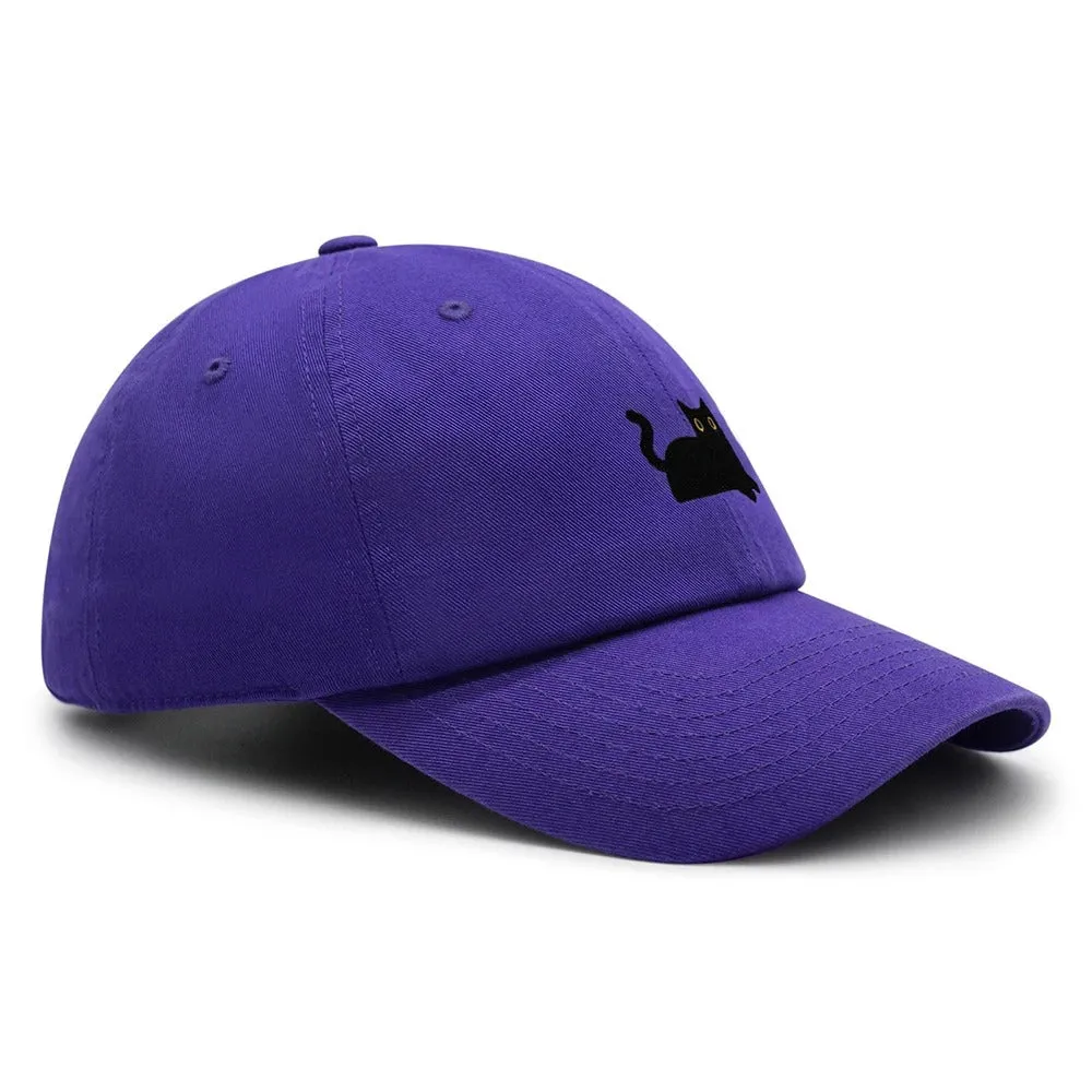 Embroidered Black Cat Baseball Cap