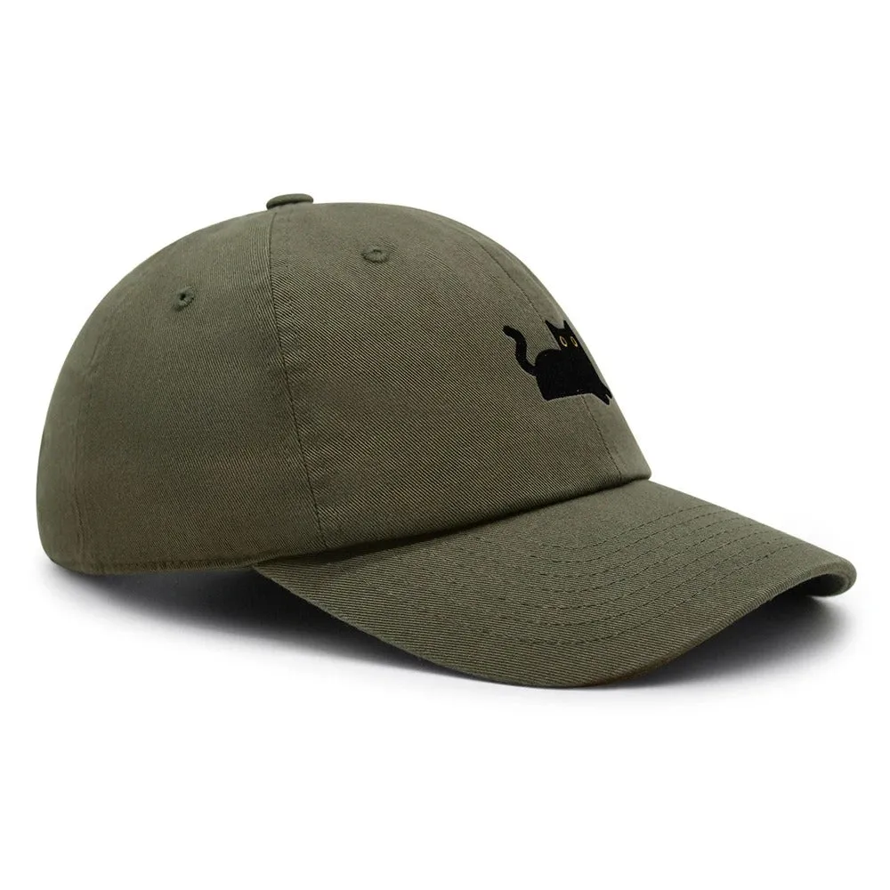 Embroidered Black Cat Baseball Cap