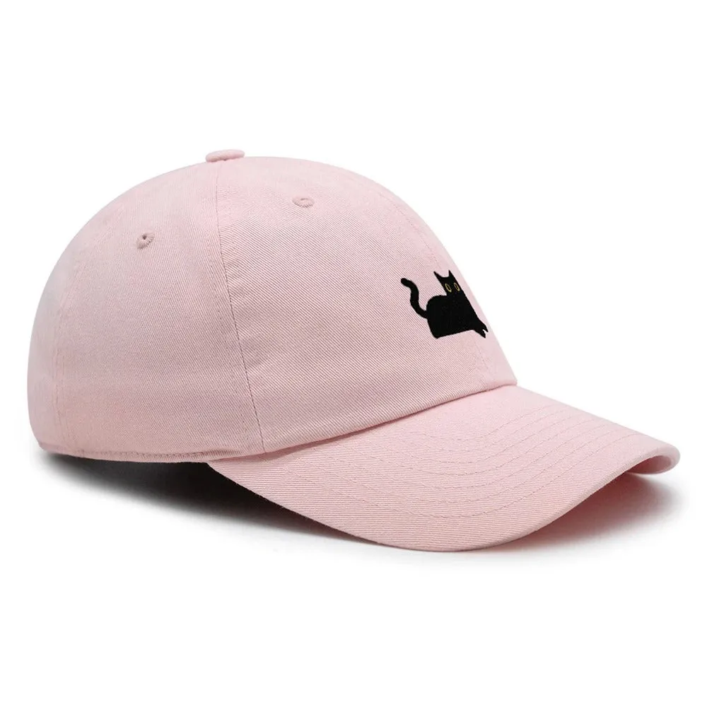 Embroidered Black Cat Baseball Cap