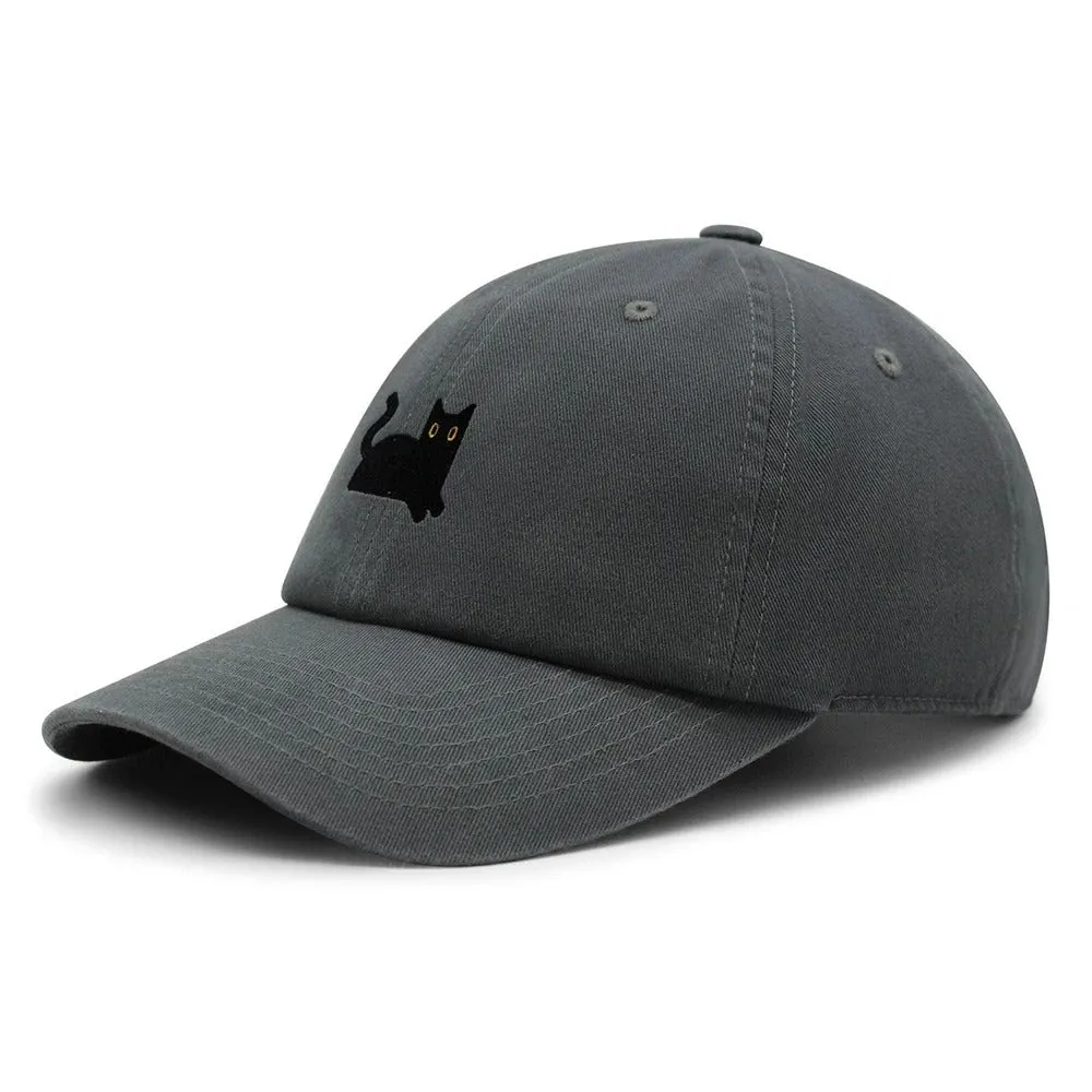 Embroidered Black Cat Baseball Cap