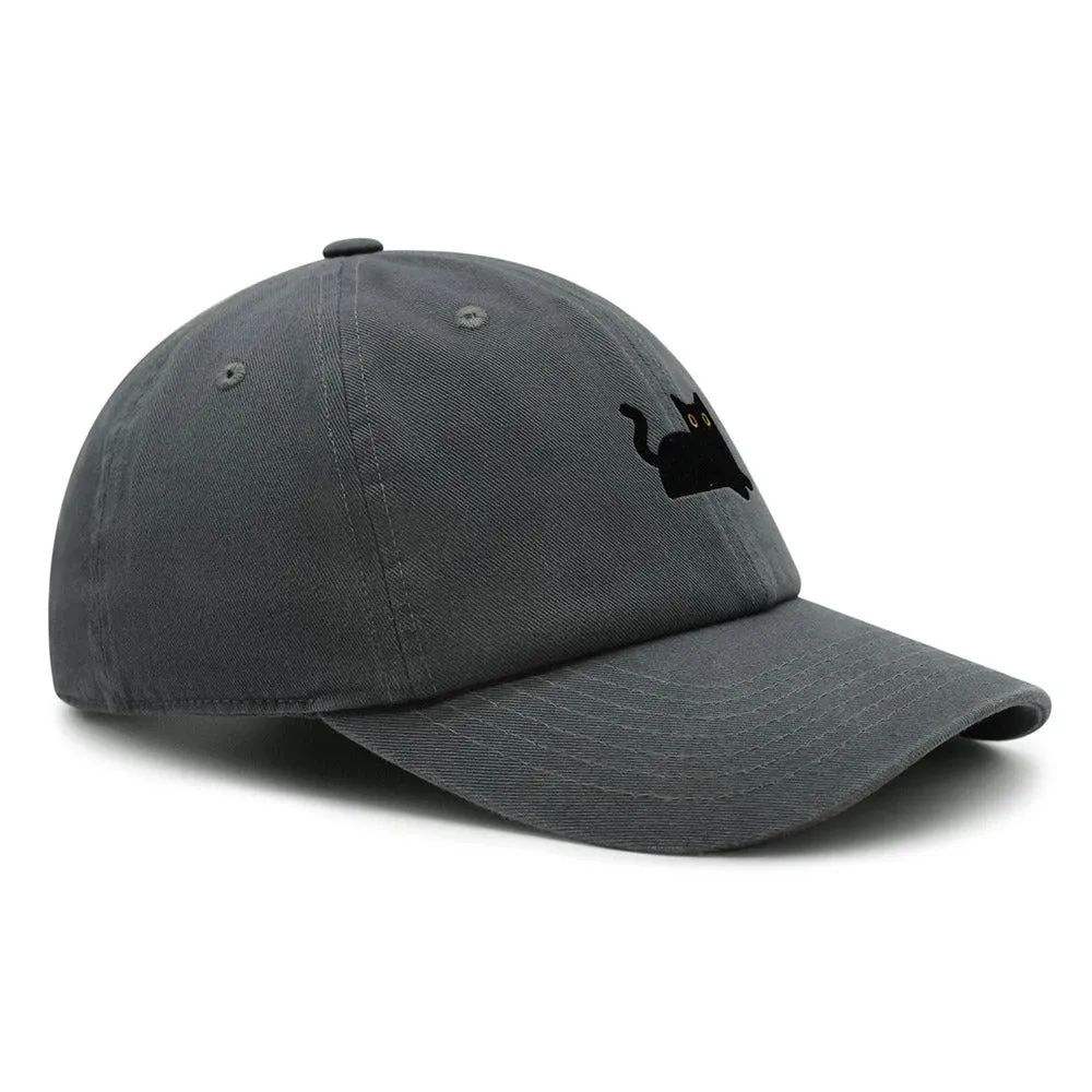 Embroidered Black Cat Baseball Cap