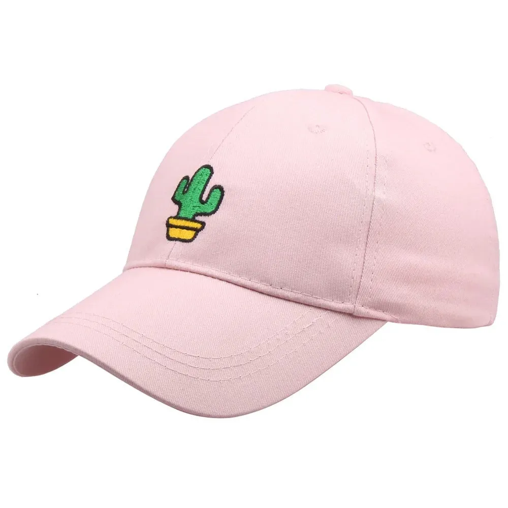 Embroidered Cactus Baseball Cap