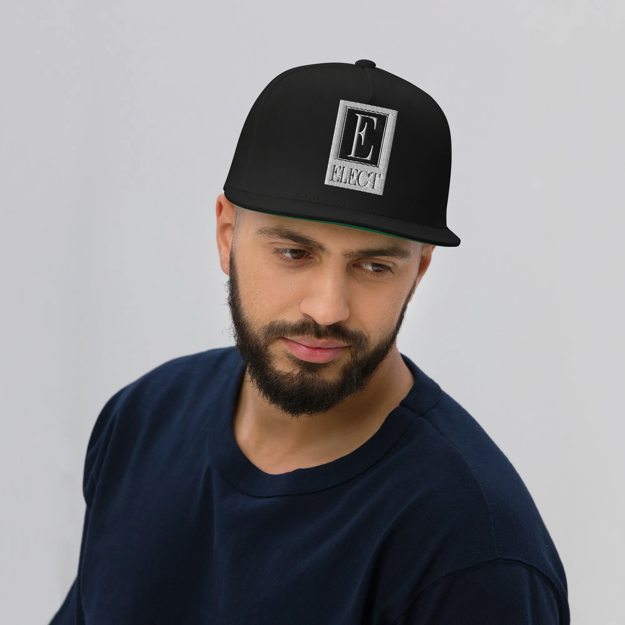 Embroidered Flat Bill Snapback Cap Black Streetwear Yupoong The Ascension High Fashion ELECT