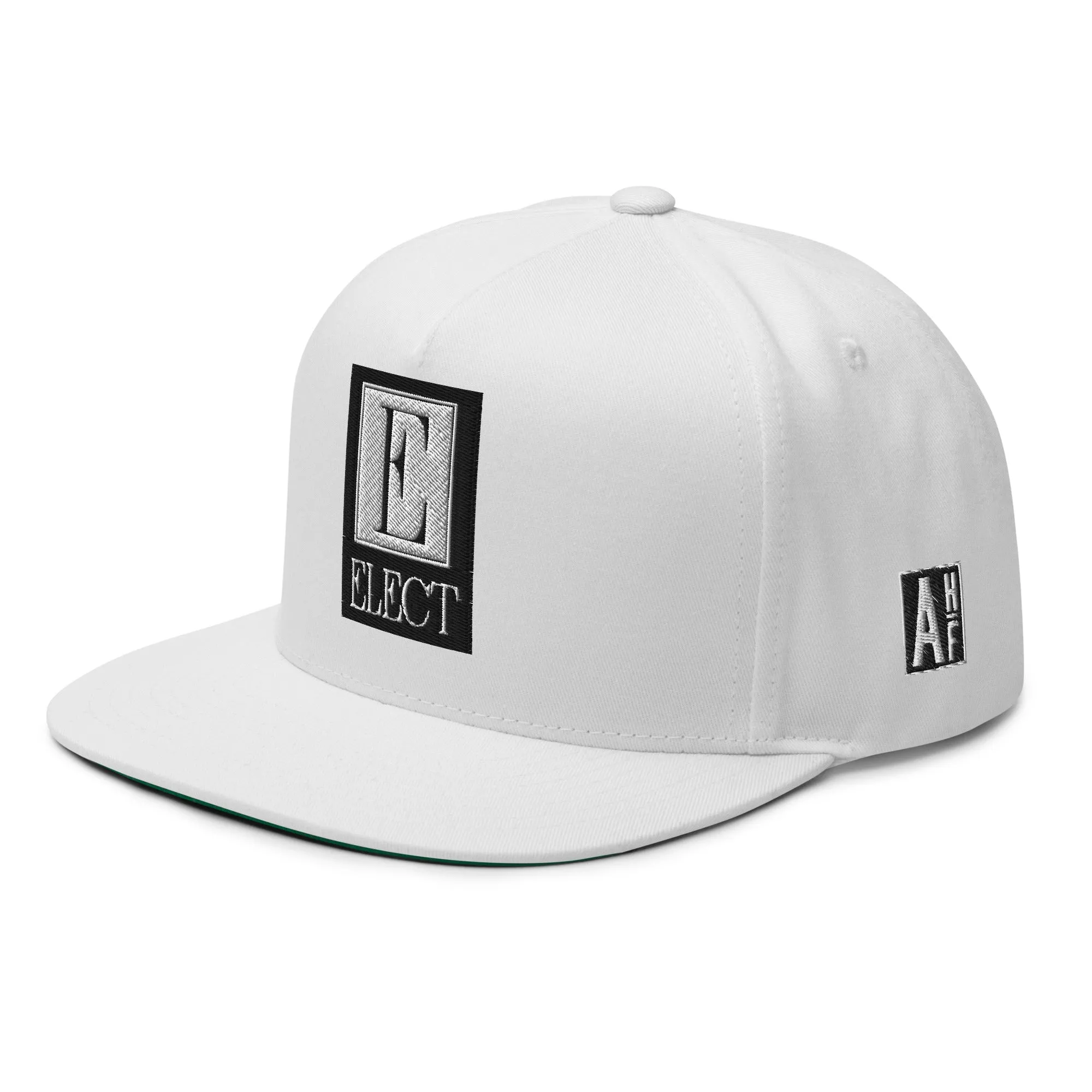 Embroidered Flat Bill Snapback Cap White Streetwear Yupoong The Ascension High Fashion ELECT