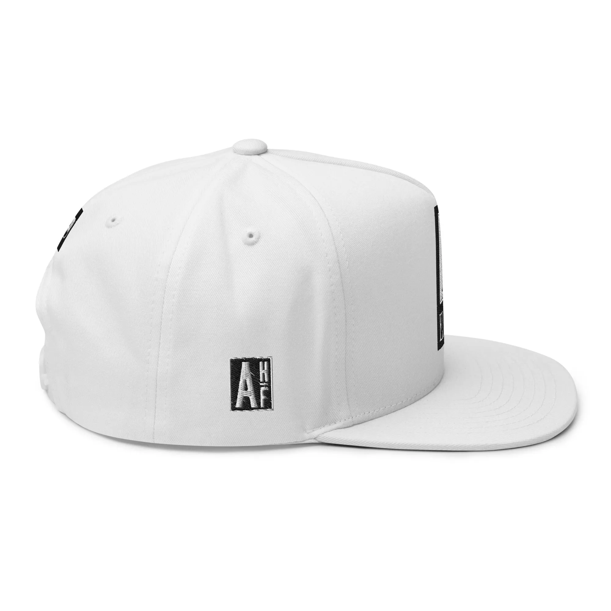 Embroidered Flat Bill Snapback Cap White Streetwear Yupoong The Ascension High Fashion ELECT