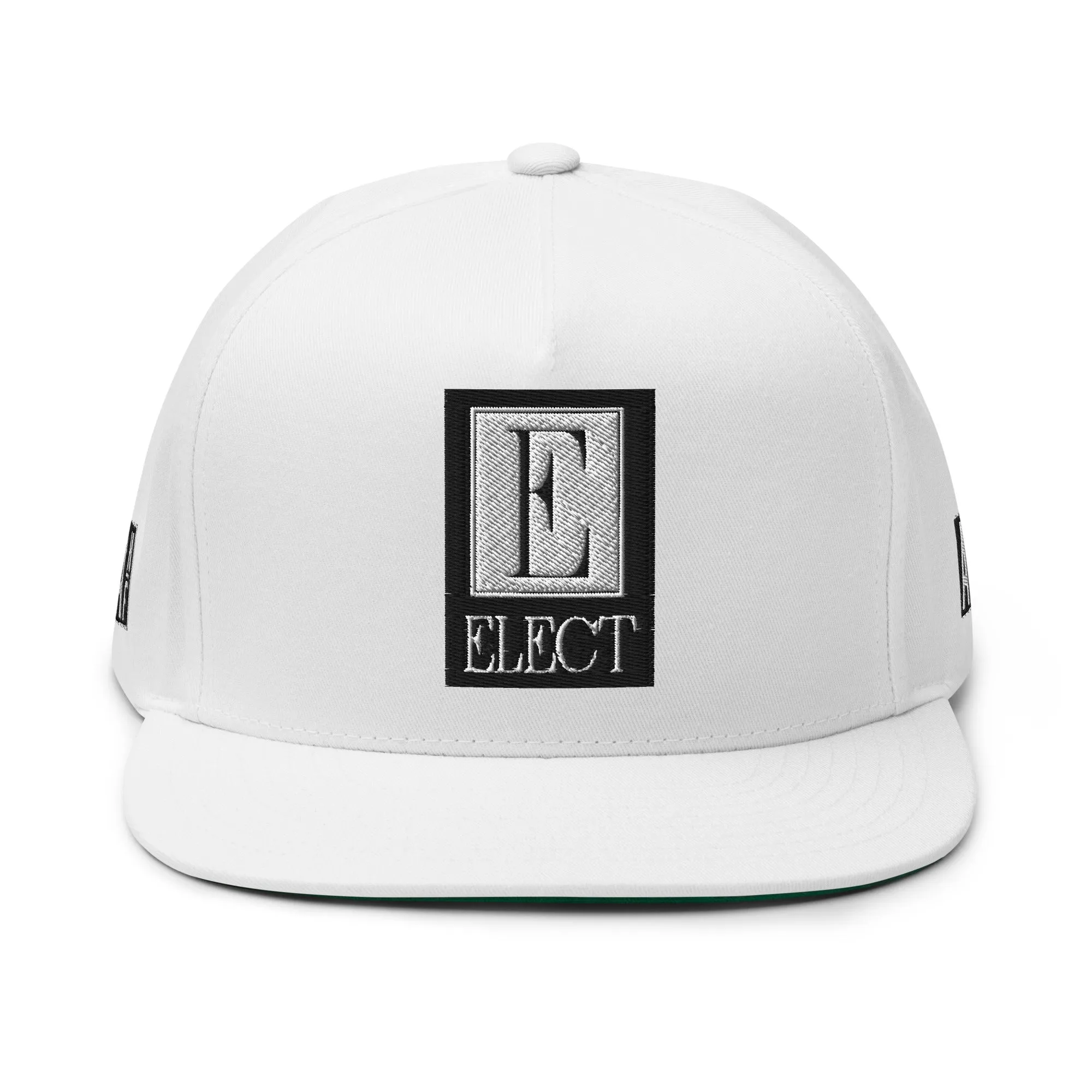 Embroidered Flat Bill Snapback Cap White Streetwear Yupoong The Ascension High Fashion ELECT