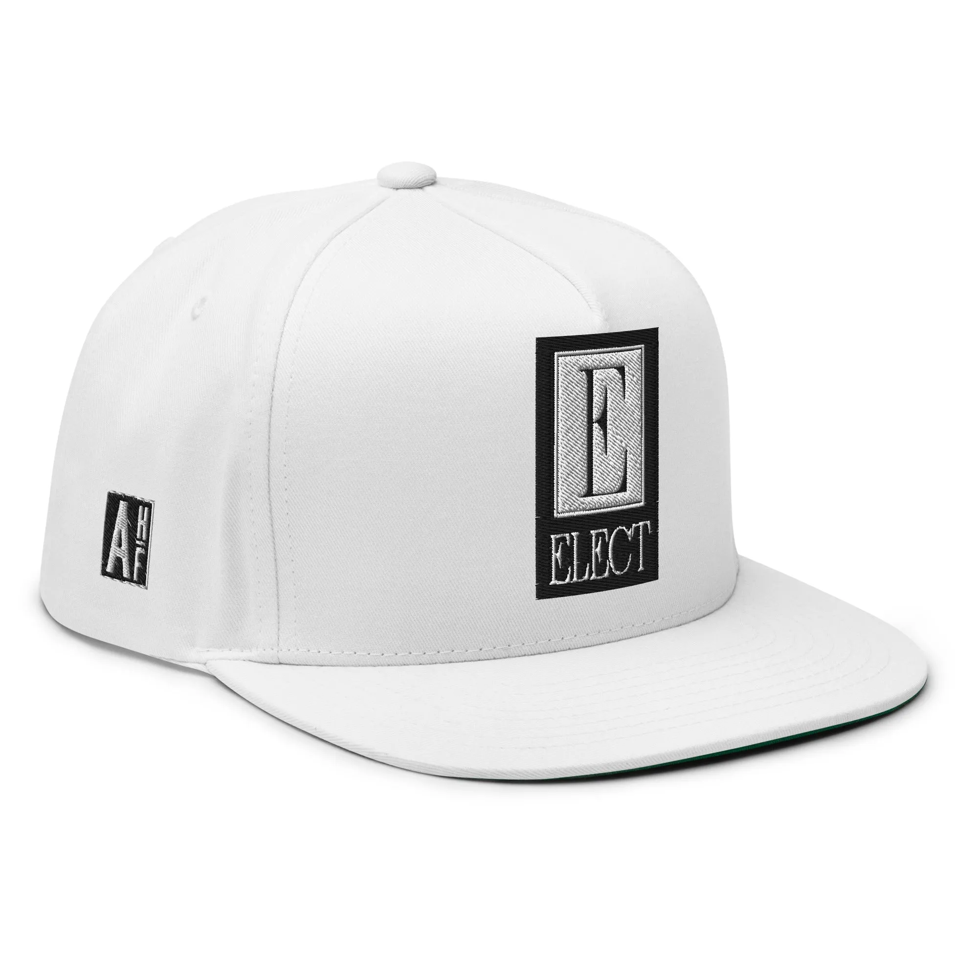 Embroidered Flat Bill Snapback Cap White Streetwear Yupoong The Ascension High Fashion ELECT