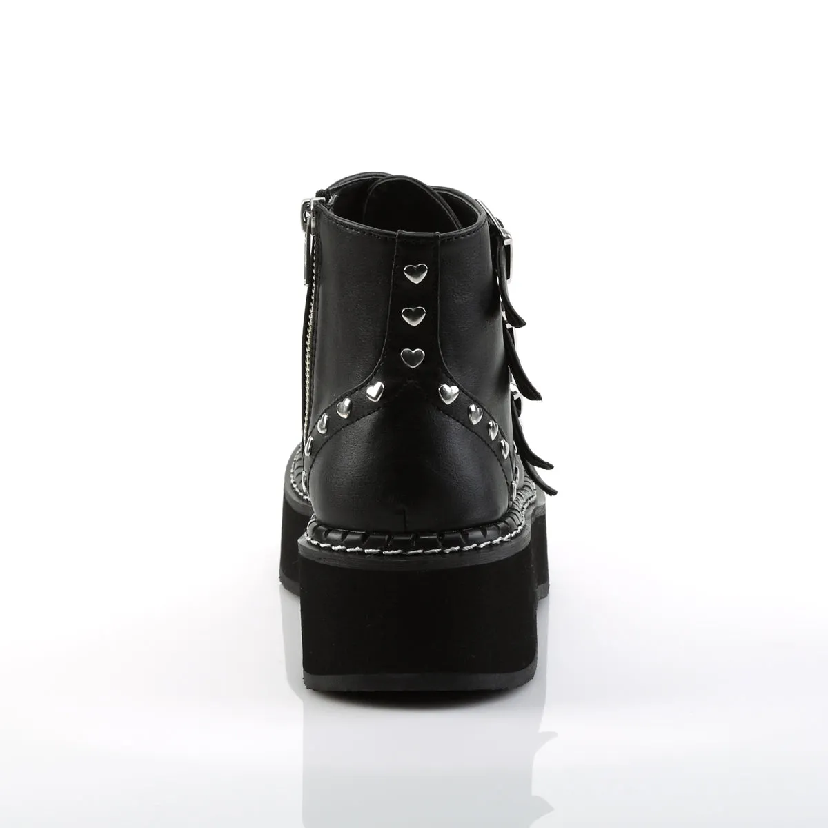 EMILY-315 DemoniaCult Black Vegan Leather Sexy Women's Ankle Boots (Alternative Footwear)