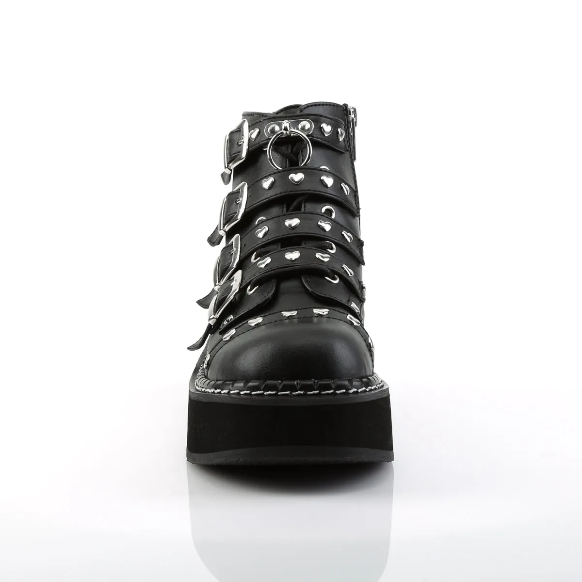 EMILY-315 DemoniaCult Black Vegan Leather Sexy Women's Ankle Boots (Alternative Footwear)