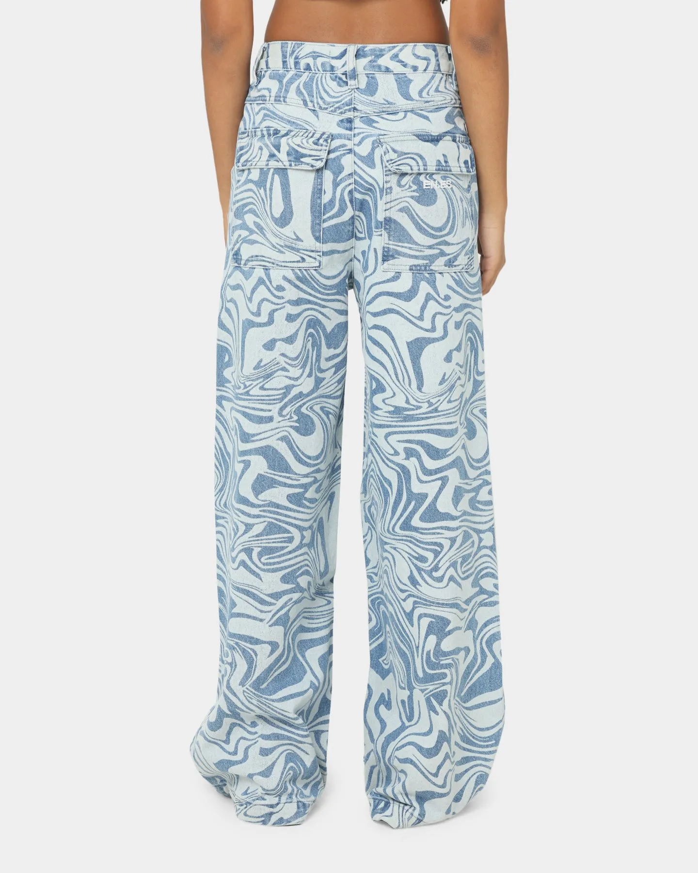 EN ES Women's Illusion Baggy Jeans Light Blue Deni