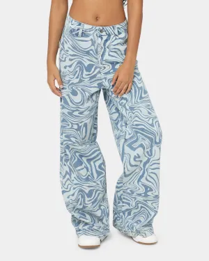 EN ES Women's Illusion Baggy Jeans Light Blue Deni