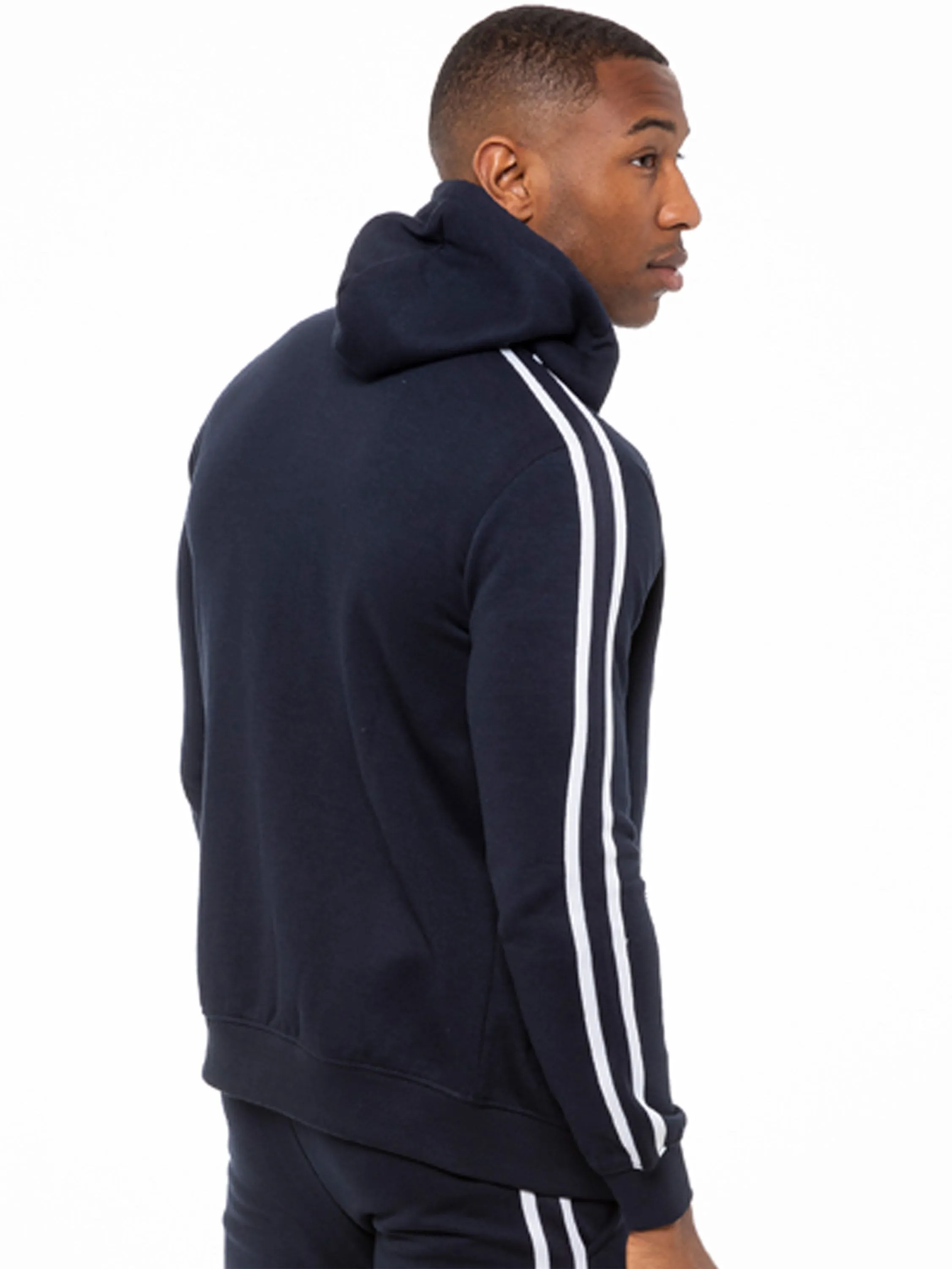 Enzo | Mens Full Zip Up Hoodie Tape Tracksuit Set
