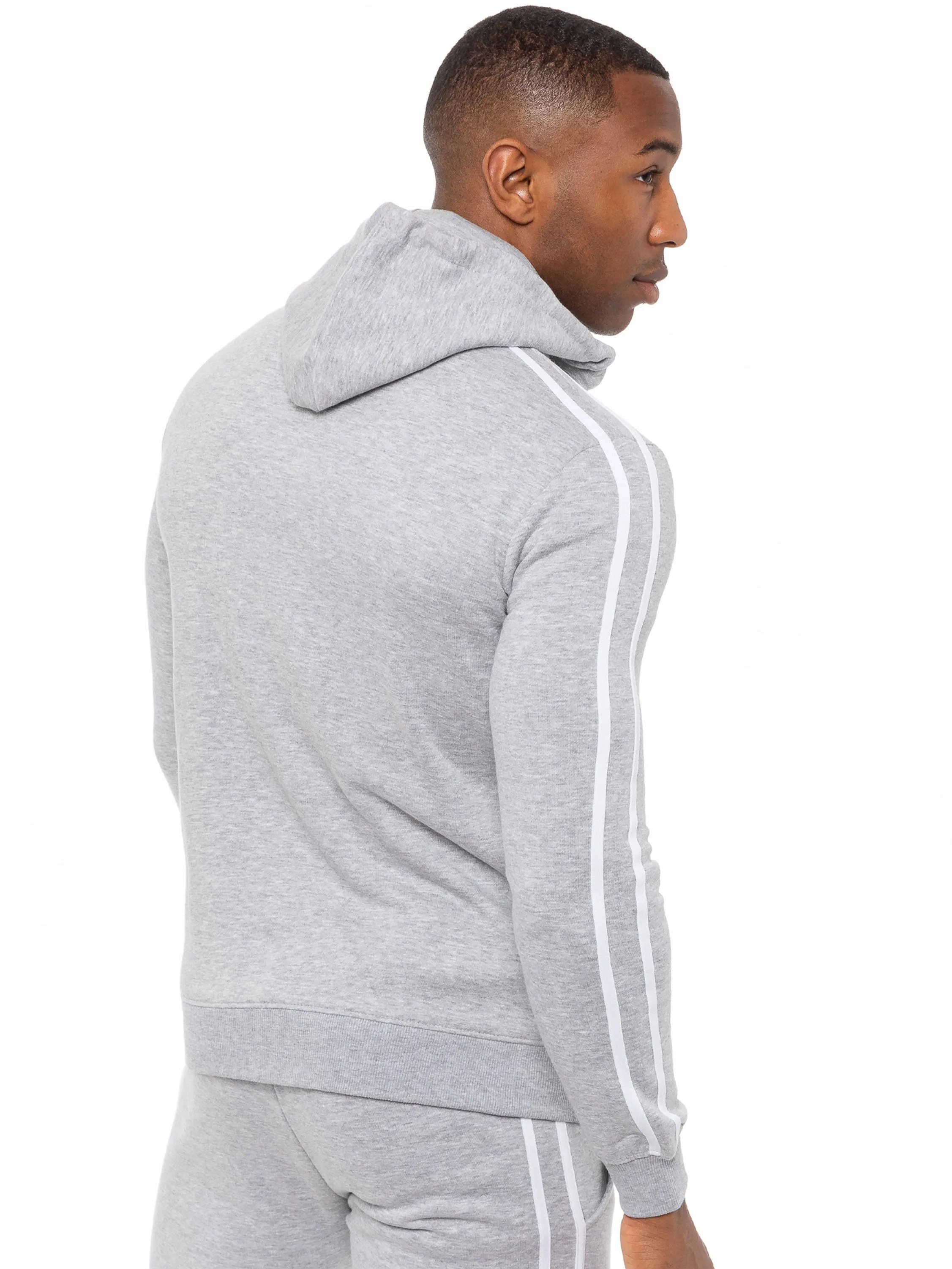 Enzo | Mens Full Zip Up Hoodie Tape Tracksuit Set
