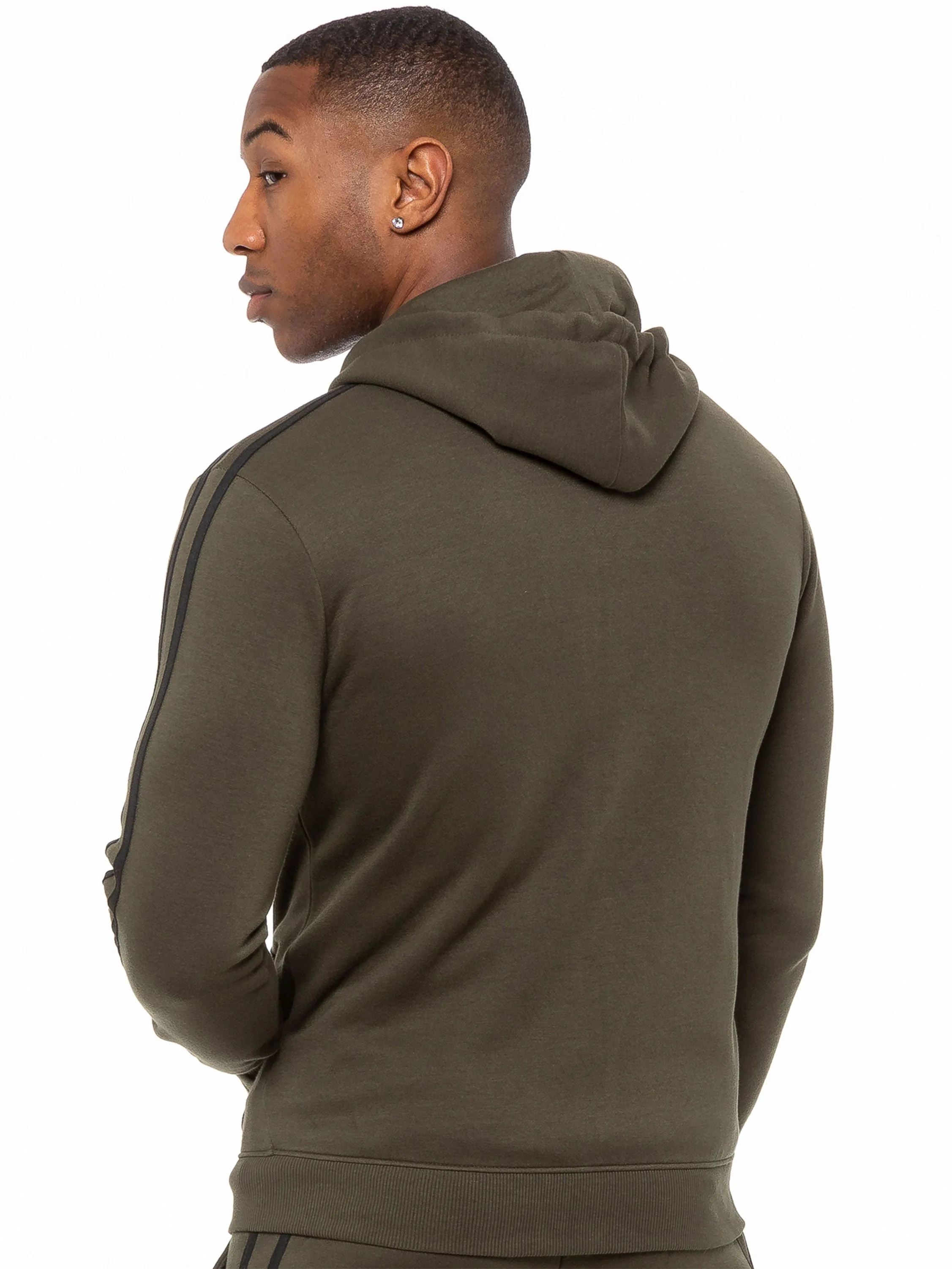 Enzo | Mens Full Zip Up Hoodie Tape Tracksuit Set