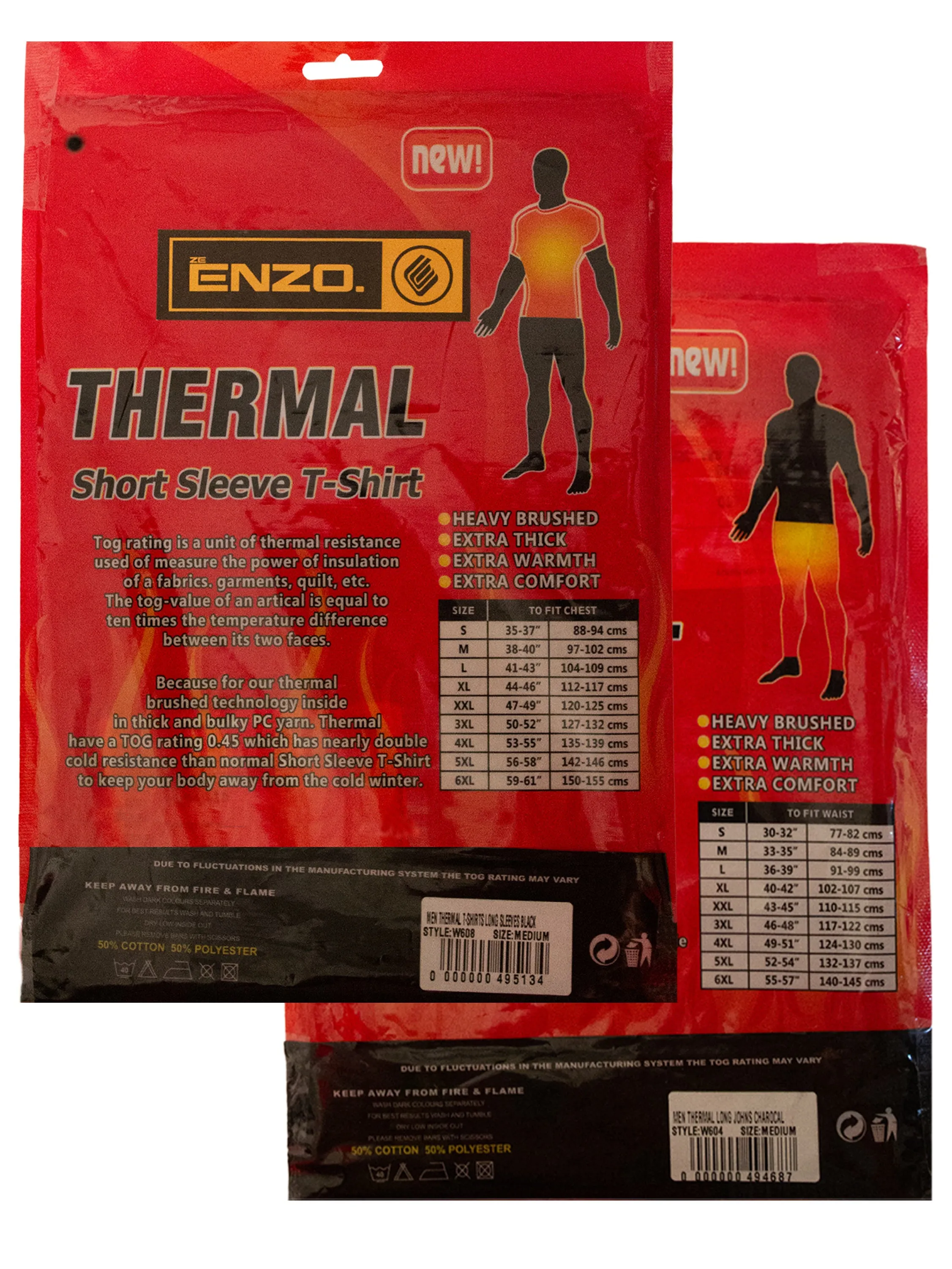 Enzo | Mens Short Sleeve Thermal Set