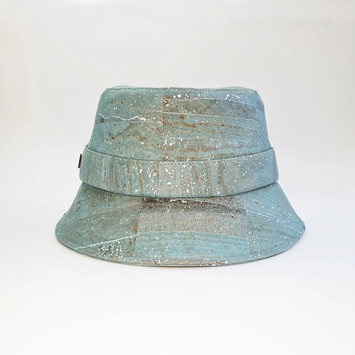 FABRIKK Montecristo Eco Cork Bucket Hat | Aqua Silver | Vegan Hat