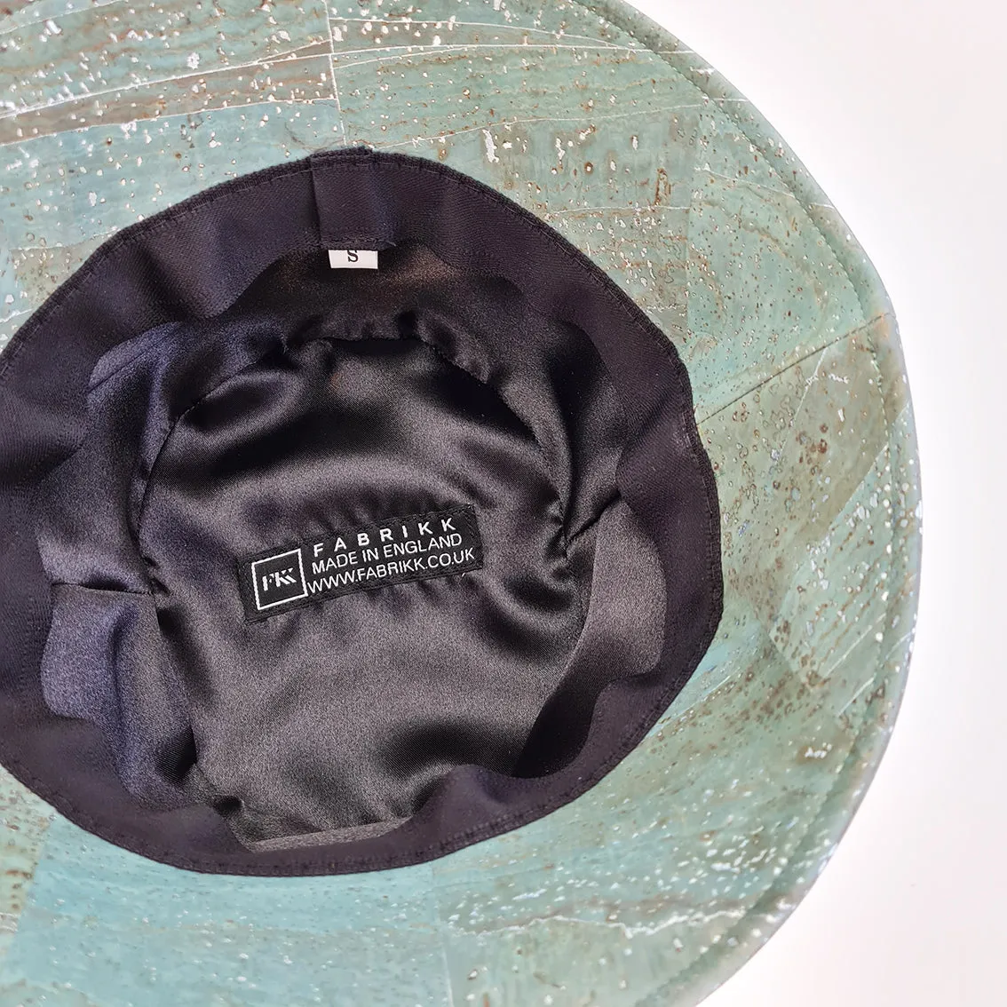 FABRIKK Montecristo Eco Cork Bucket Hat | Aqua Silver | Vegan Hat
