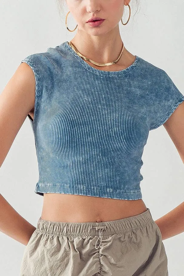 Fashion Week Betty Mineral Wash Crop Top