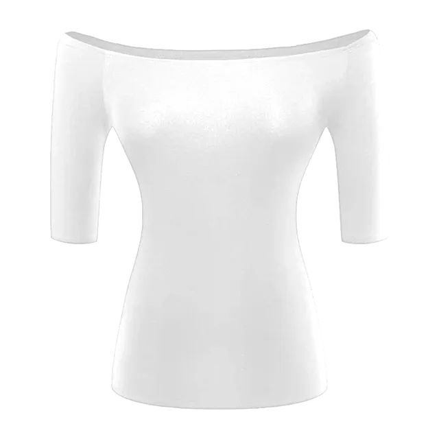 Fashion Woman Blouses 2022 Summer Sexy Elegant Party Vintage Luxury Middle Sleeve Knit Women Tube Off Shoulder Top Black