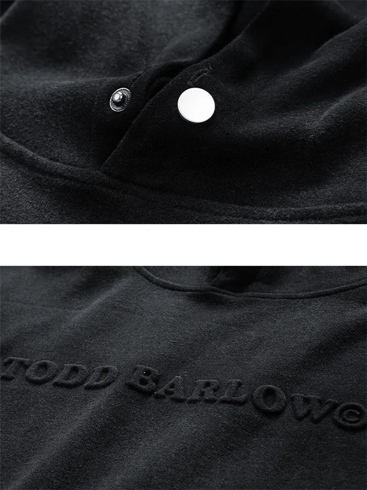 Fashionable Gradient Color Letter Jacquard Hoodies for Men