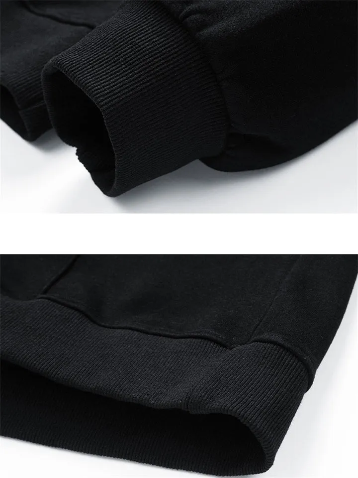 Fashionable Gradient Color Letter Jacquard Hoodies for Men