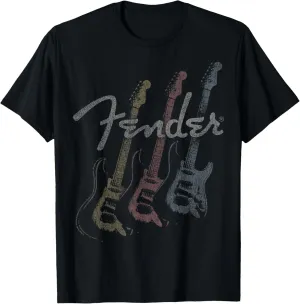Fender Stacked Guitar Faded Logo T-Shirt