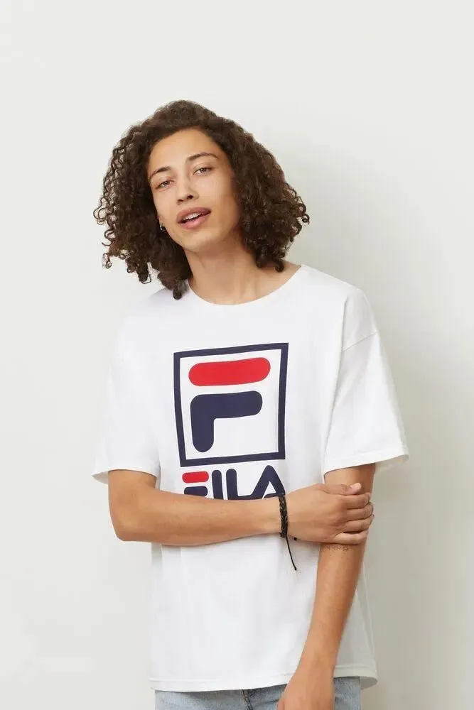 Fila Men's Stacked T-Shirt - White