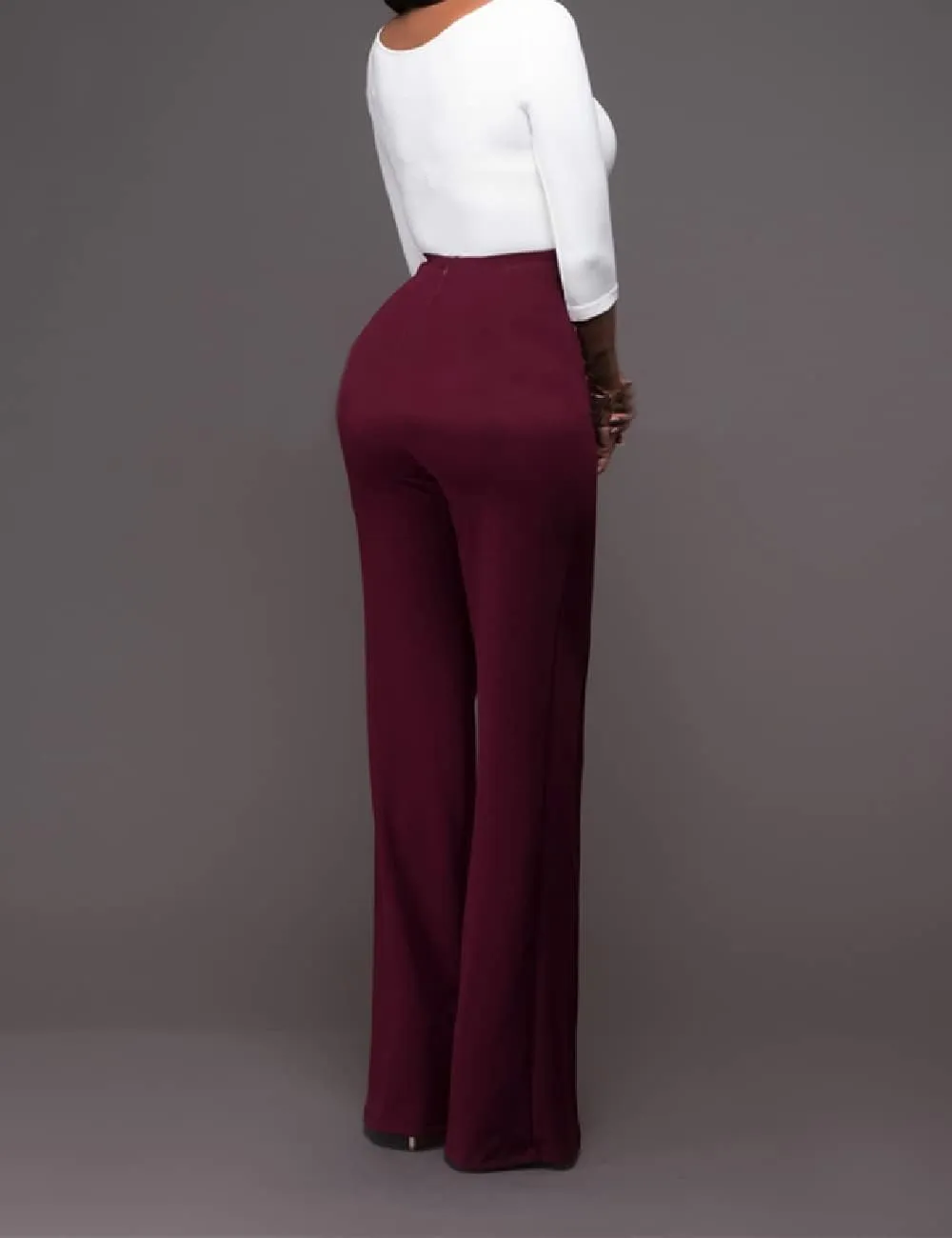 Flare Dress Pants for Women, High Waisted Double Breasted Bell Flare Trousers for Casual Lounge Work Wear