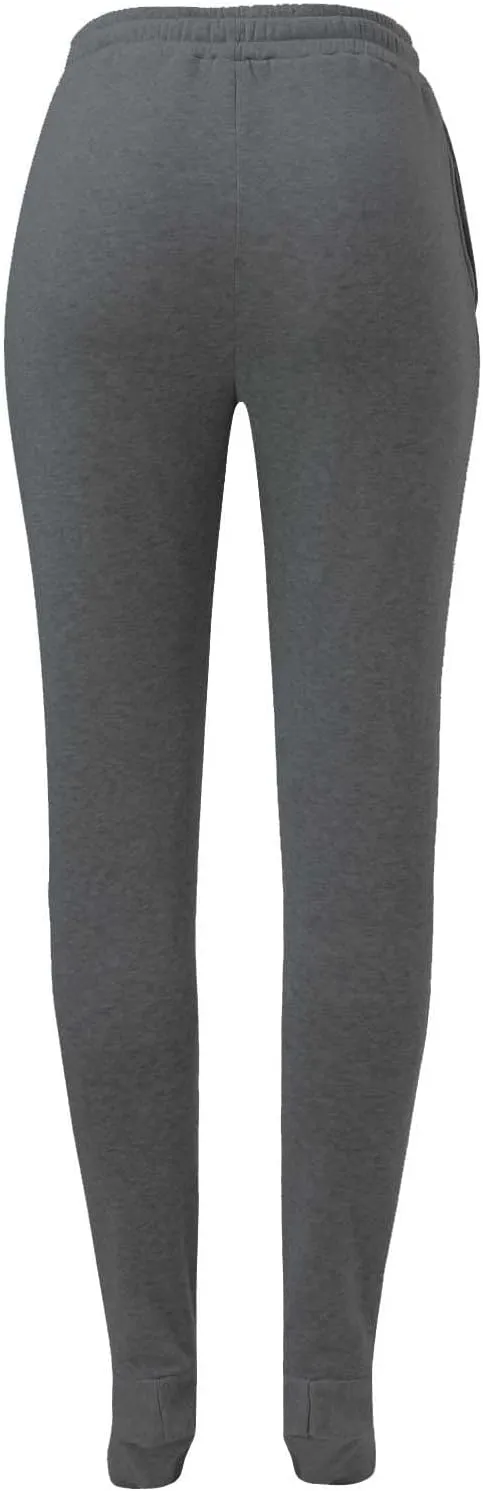 Fleece Footed Pajamas Pants for Women Soft Drawstring Jogger Sweatpants with Feet Winter Warm Comfy Lounge Pants