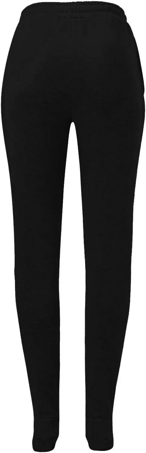 Fleece Footed Pajamas Pants for Women Soft Drawstring Jogger Sweatpants with Feet Winter Warm Comfy Lounge Pants