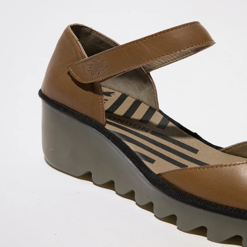 Fly London Women's BISO305FLY Leather Strappy Sandals Ground Brown
