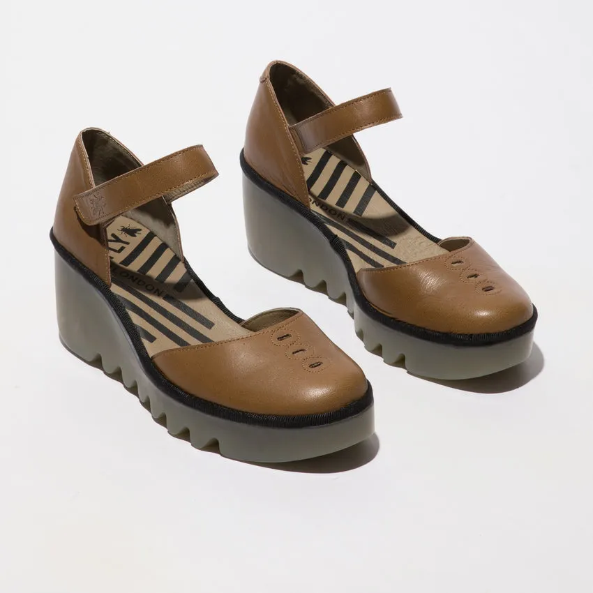 Fly London Women's BISO305FLY Leather Strappy Sandals Ground Brown