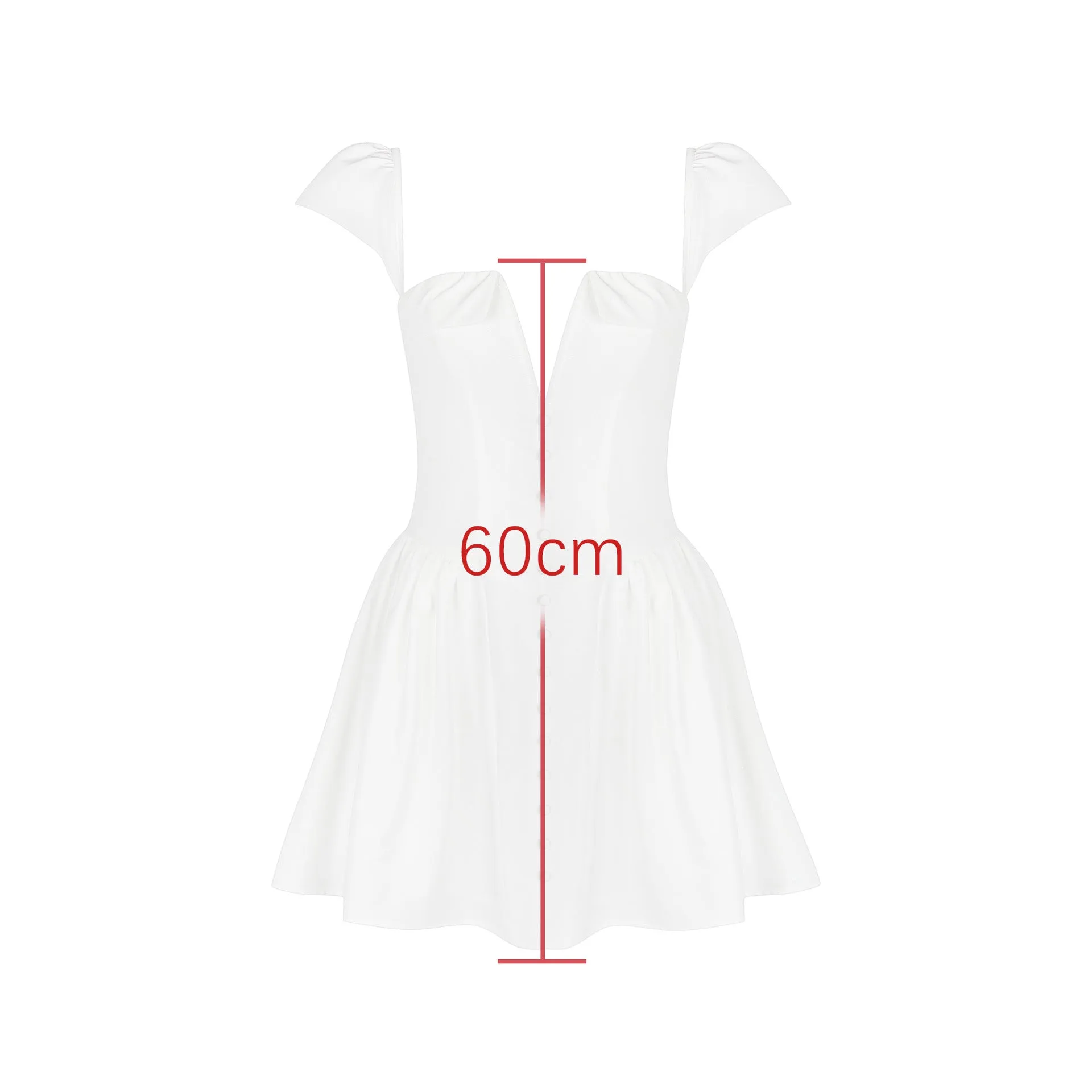 Flytonn White Sexy Party Dresses 2025 New Arrivals V Neck Cape Sleeve Dress Mini Casual Birthday Fluffy Skirt Dress-nye outfits