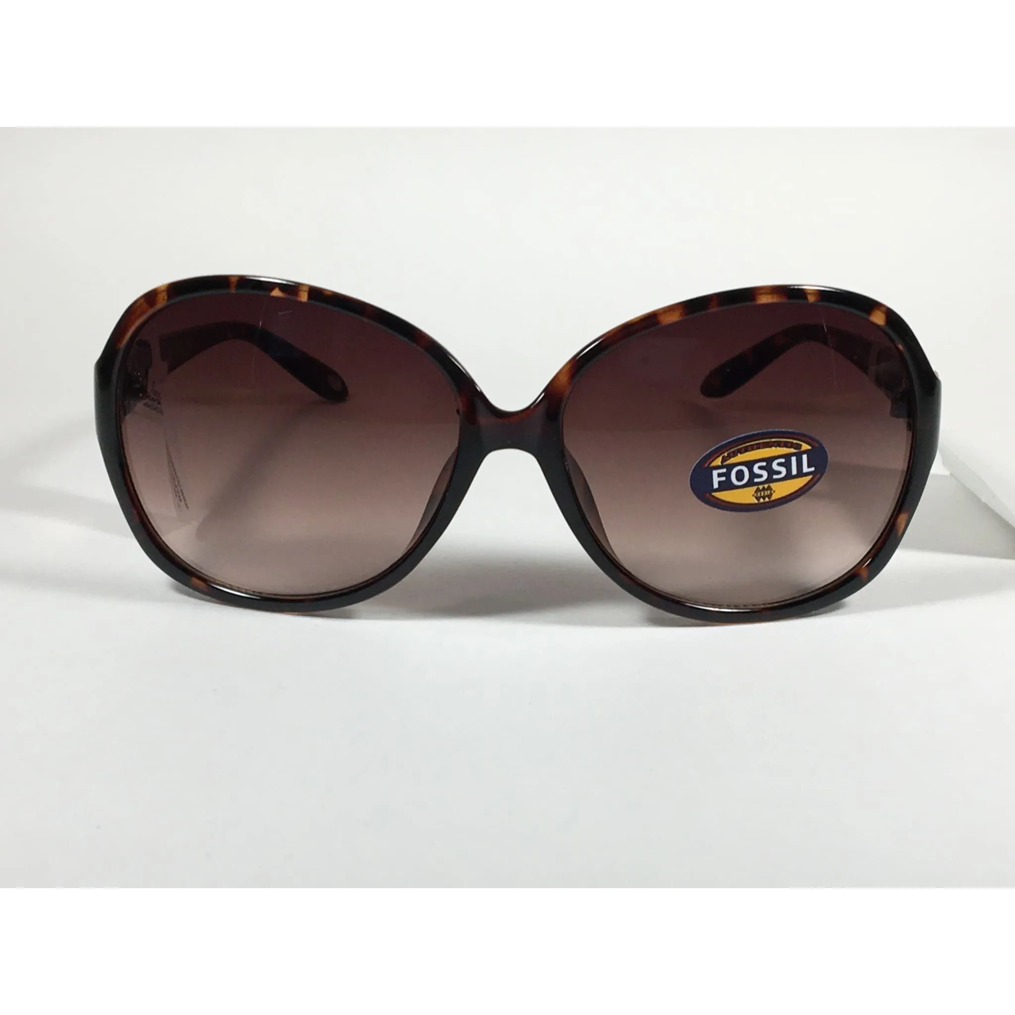 Fossil Oversized Sunglasses Brown Tortoise Brown Gradient Lens FW16