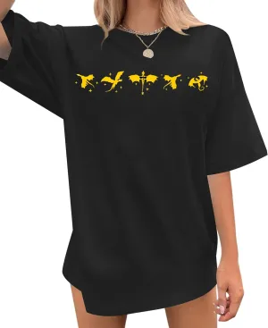 Fourth Wing Shirt Basgiath Graphic Tee Women Gragon Rider Shirts Graphic Tees Book Oversized Shirts