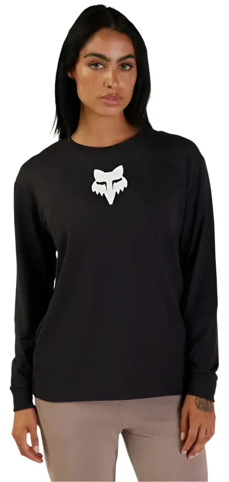Fox WOMENS FOX HEAD LS TOP - Black