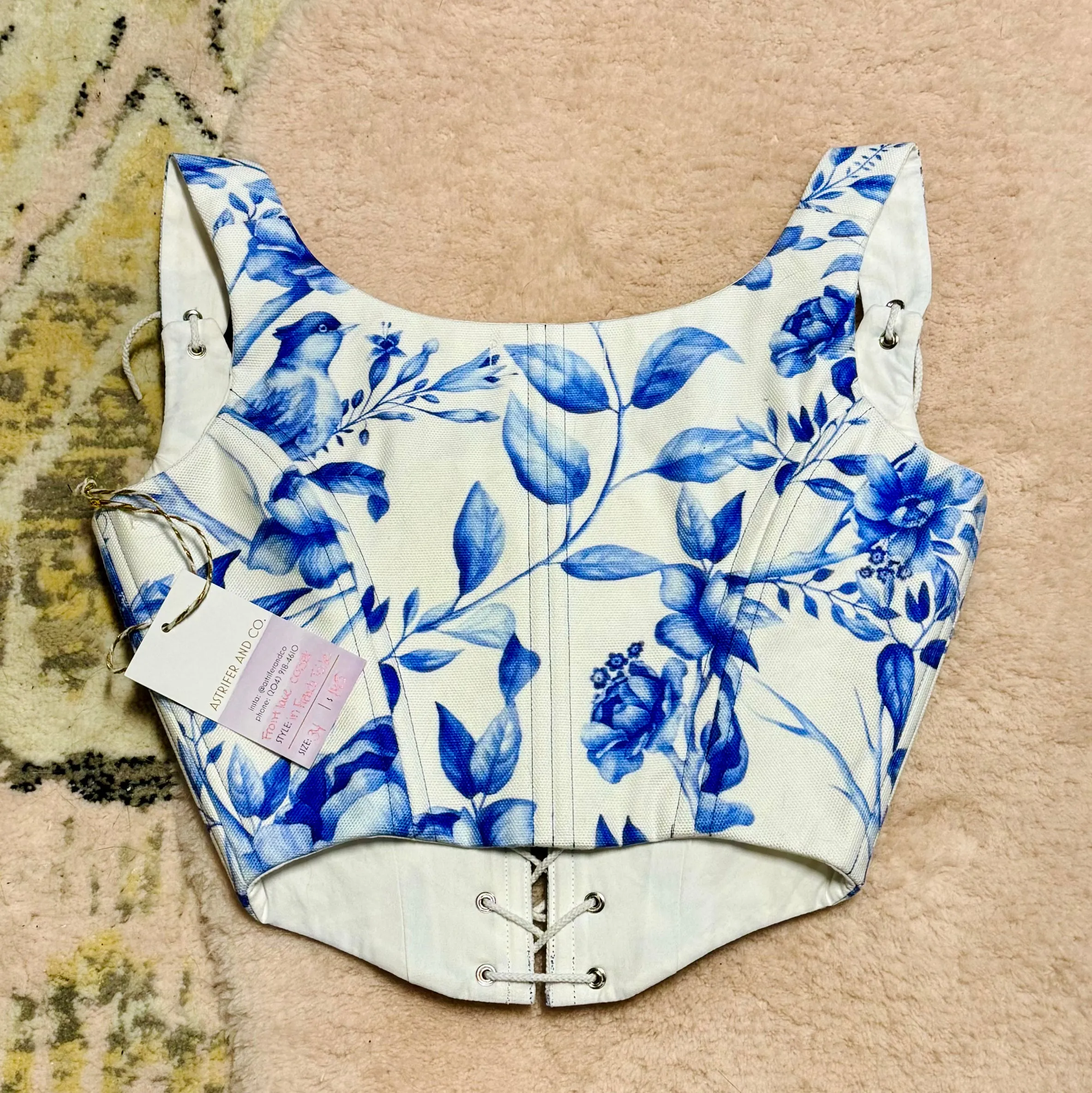 Front Lace Corset in Toile de Ville