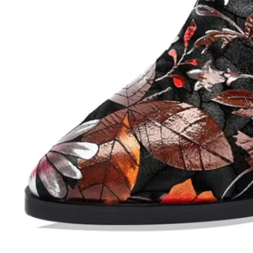 Funki Buys | Boots | Women's Over Knee Flower Embroider Boot