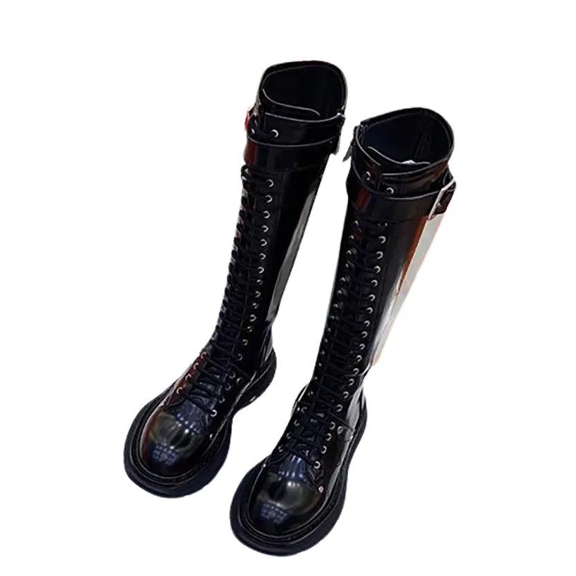 Funki Buys | Boots | Women's White Knee High Lace Up Boots