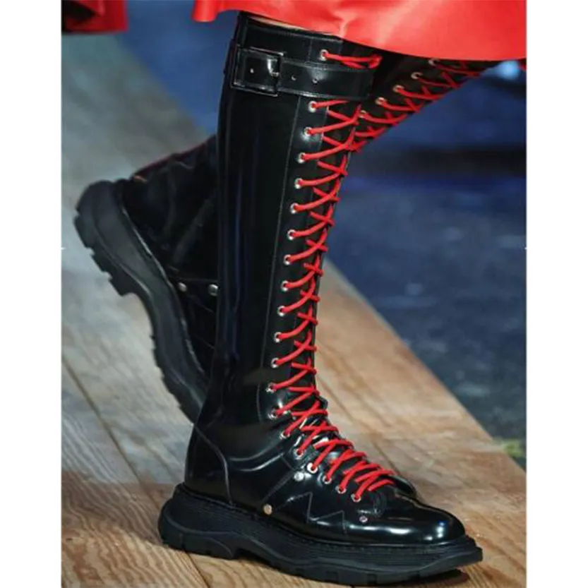 Funki Buys | Boots | Women's White Knee High Lace Up Boots
