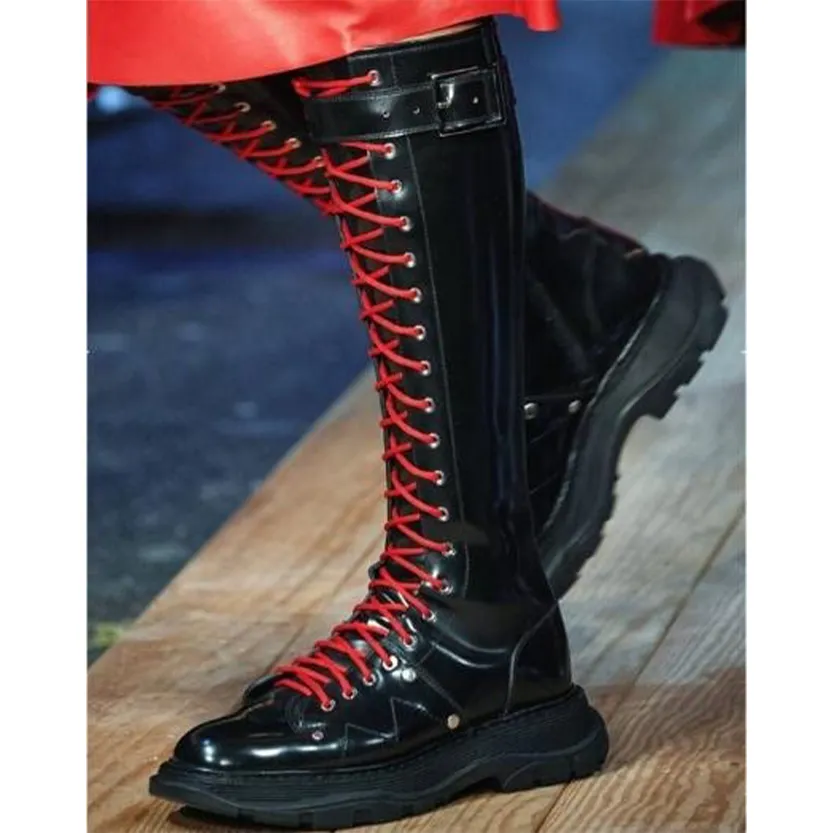 Funki Buys | Boots | Women's White Knee High Lace Up Boots