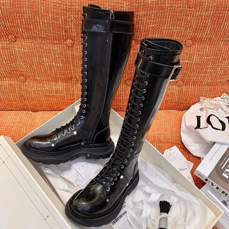 Funki Buys | Boots | Women's White Knee High Lace Up Boots