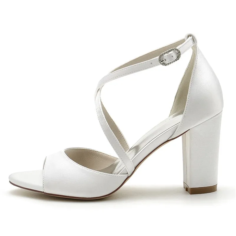 Funki Buys | Shoes | Women's Open Toe Cross Strap Wedding Sandals