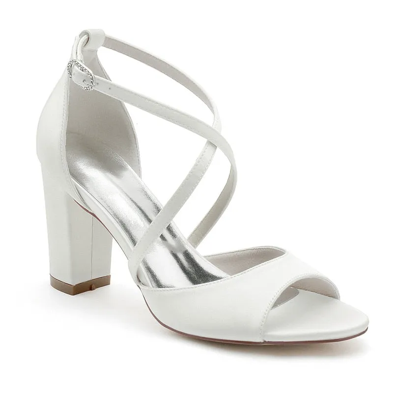 Funki Buys | Shoes | Women's Open Toe Cross Strap Wedding Sandals