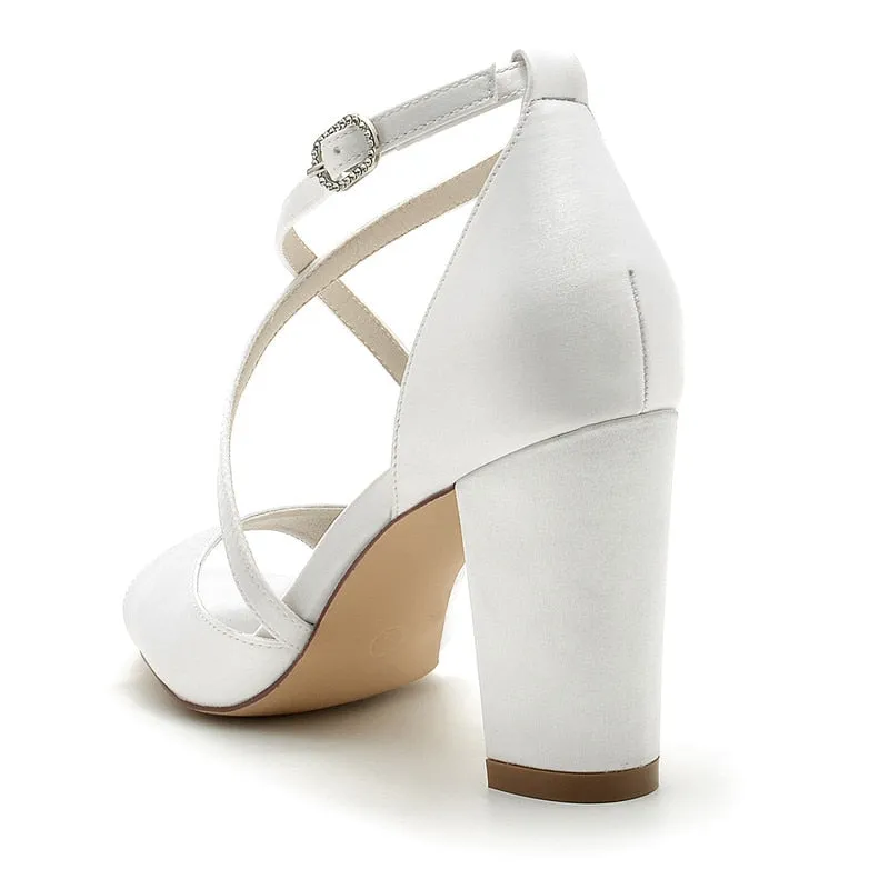 Funki Buys | Shoes | Women's Open Toe Cross Strap Wedding Sandals