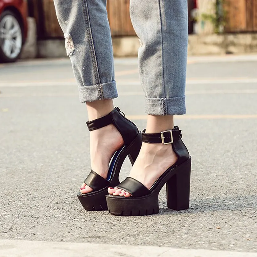 Funki Buys | Shoes | Women's Sexy High Chunky Heel Platforms
