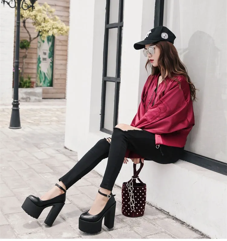 Funki Buys | Shoes | Women's Sexy High Chunky Heel Platforms