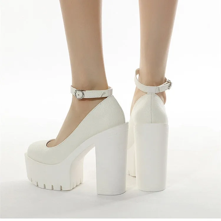 Funki Buys | Shoes | Women's Sexy High Chunky Heel Platforms
